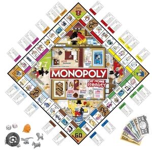 Hasbro Monopoly At Home Reality Board Game - Multicolor